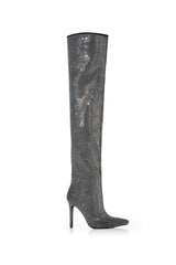 AZALEA WANG BELLA BLING STILETTO BOOT IN BLACK