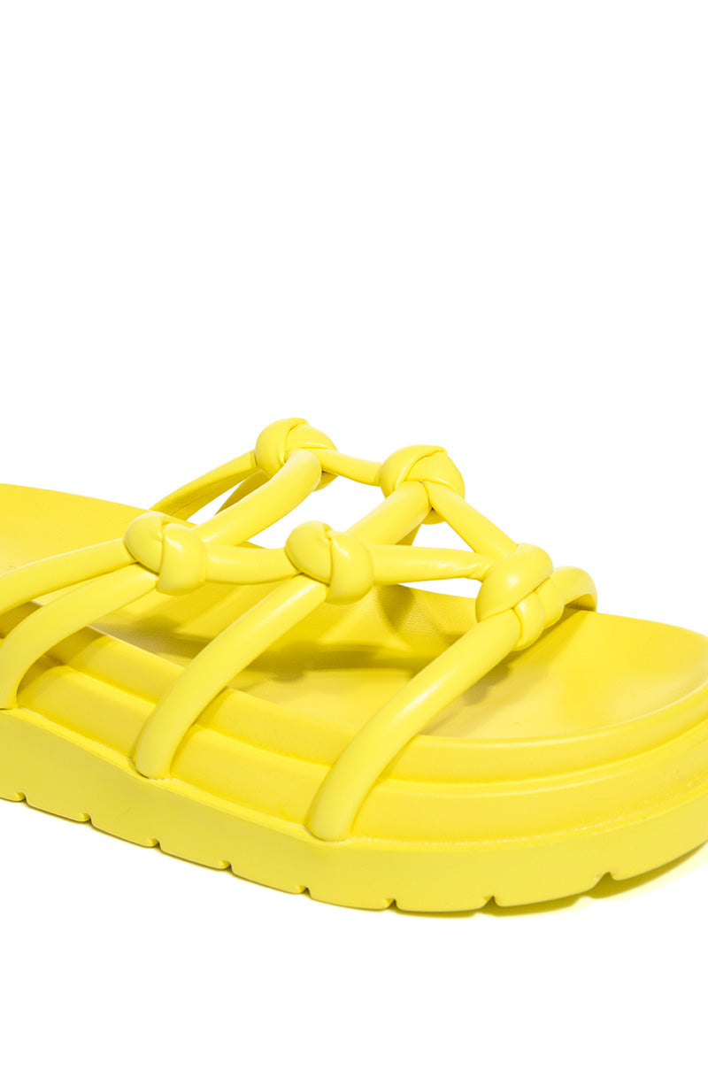 AZALEA WANG BENITA FLAT SANDAL IN YELLOW