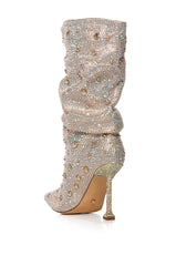 AZALEA WANG BEVERLY HILLS GOLD EMBELLISHED BOOT