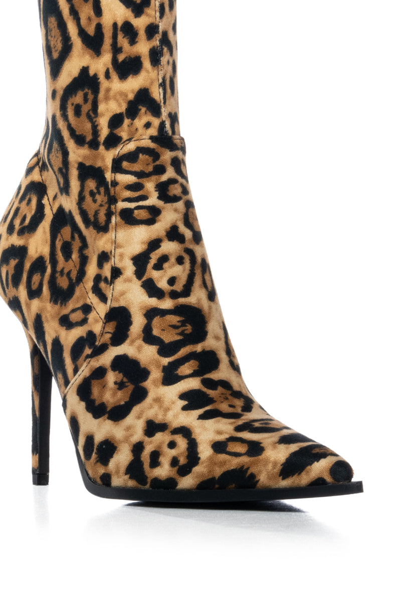 AZALEA WANG BIG ROAR LEOPARD BOOTIE