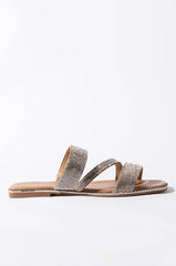 AZALEA WANG BLING ME OUT FLAT SANDAL NUDE