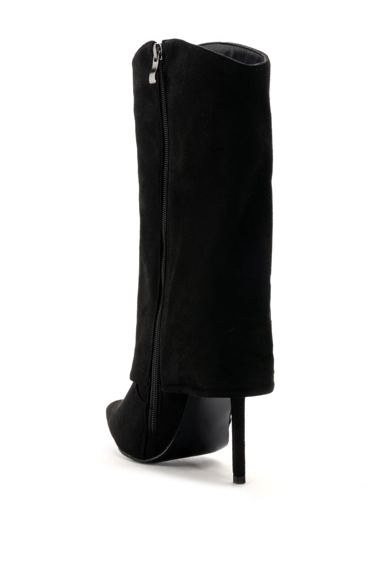 AZALEA WANG BOLD BLING SNAKE BOOTIE IN BLACK