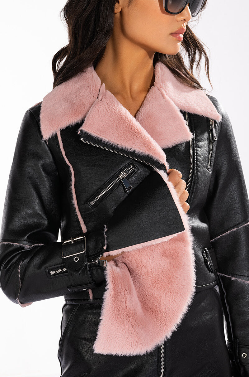 AZALEA WANG BONDED BELL SLEEVE MOTO