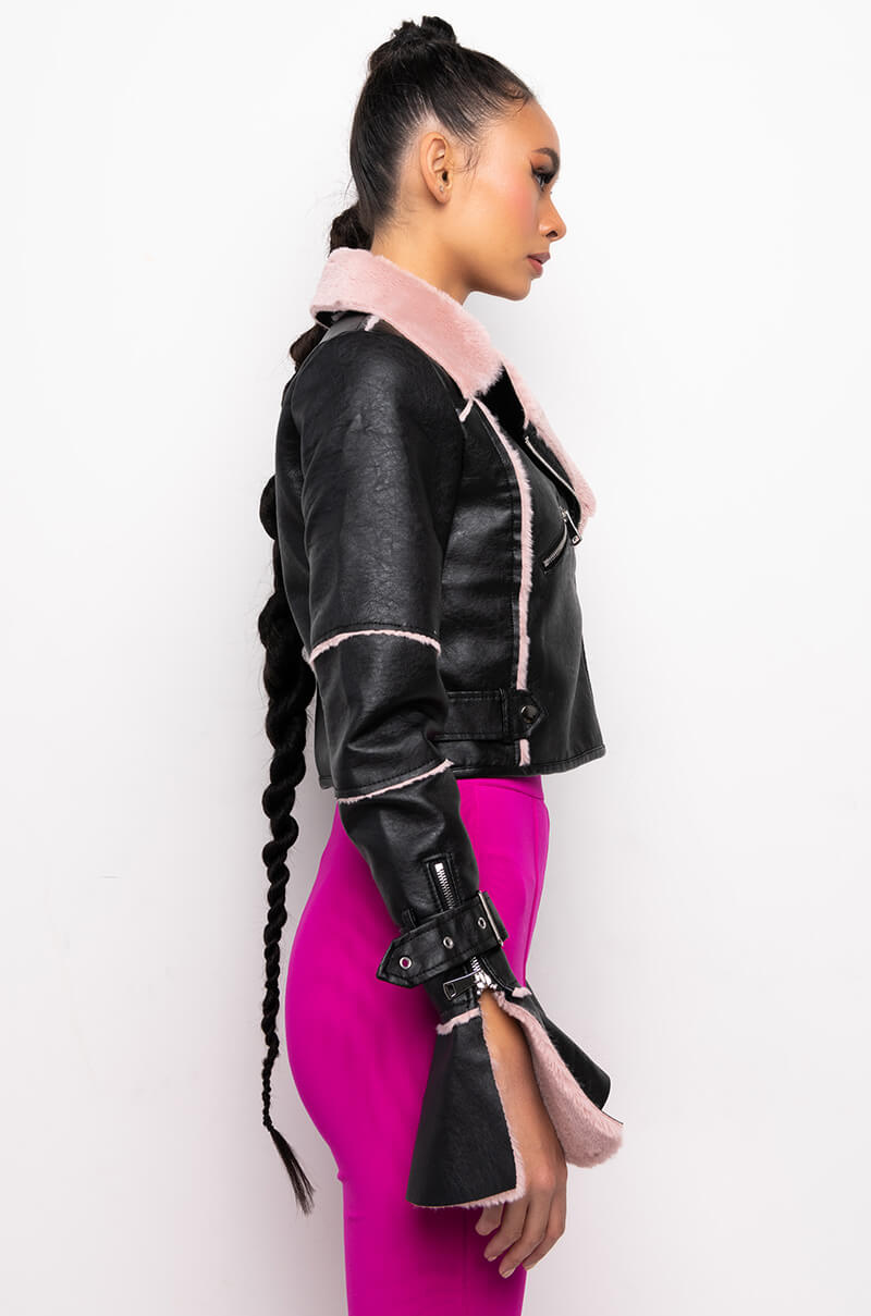 AZALEA WANG BONDED BELL SLEEVE MOTO