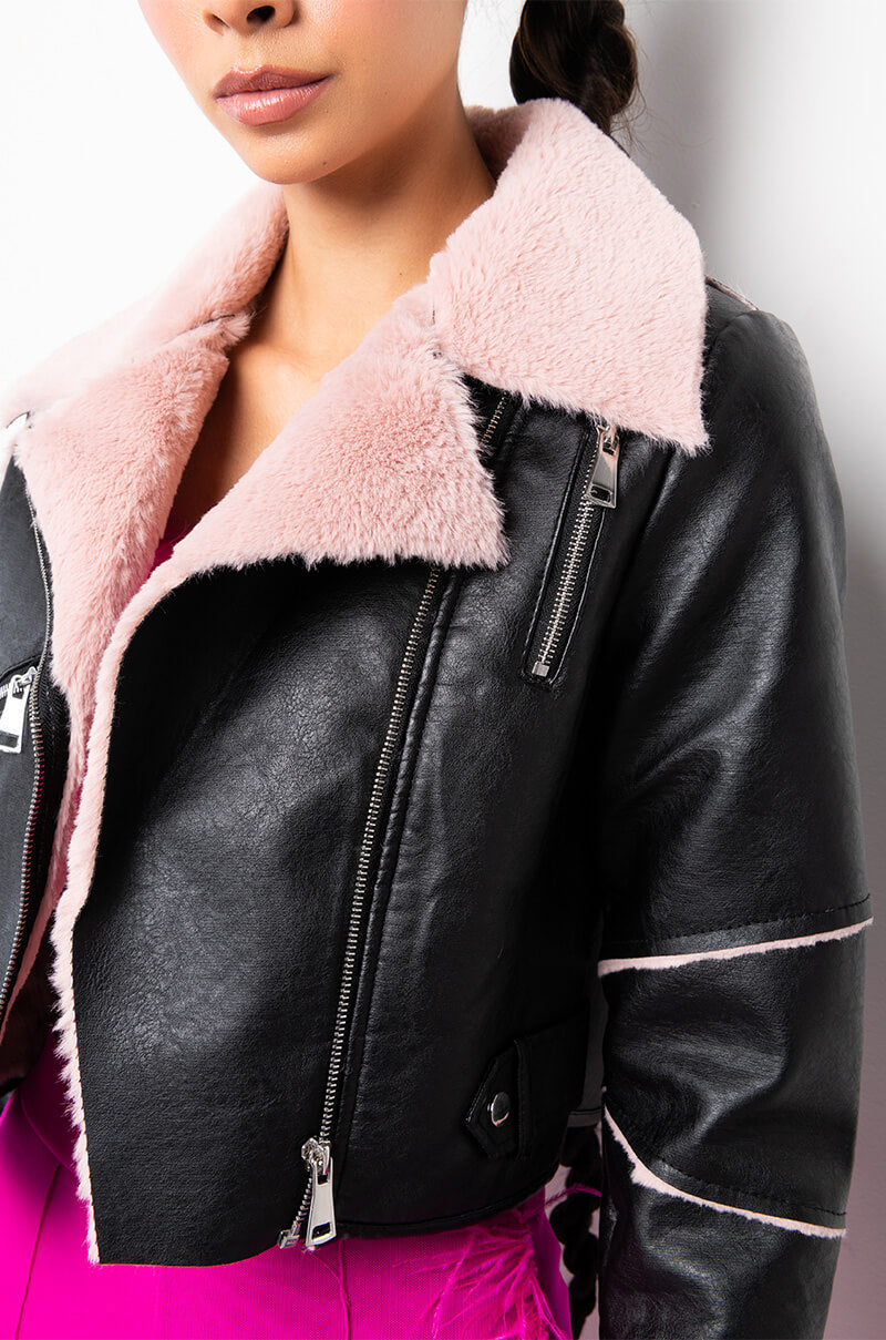 AZALEA WANG BONDED BELL SLEEVE MOTO