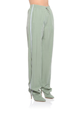 AZALEA WANG BOOT TRACK PANT IN SAGE GREEN