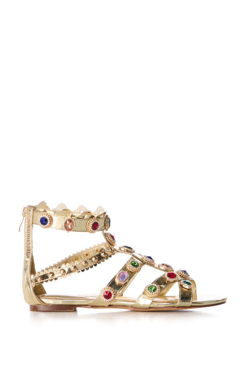 AZALEA WANG BRIDIE GOLD EMBELLISHED SANDAL
