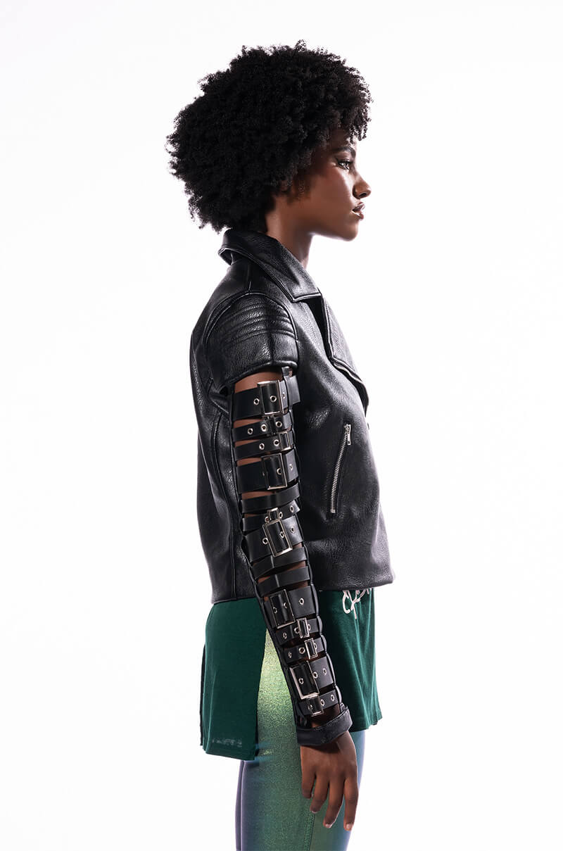 AZALEA WANG BUCKLE UP MOTO JACKET
