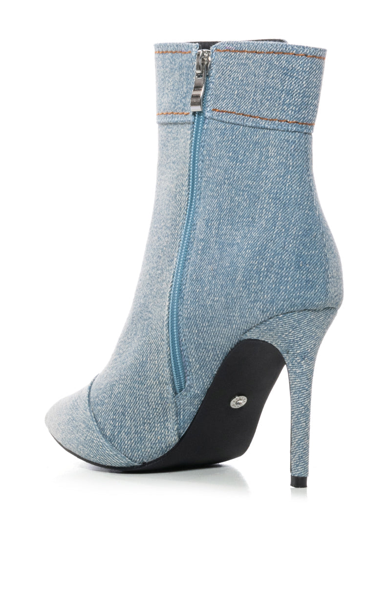 AZALEA WANG BUTTON UP DENIM BOOTIE