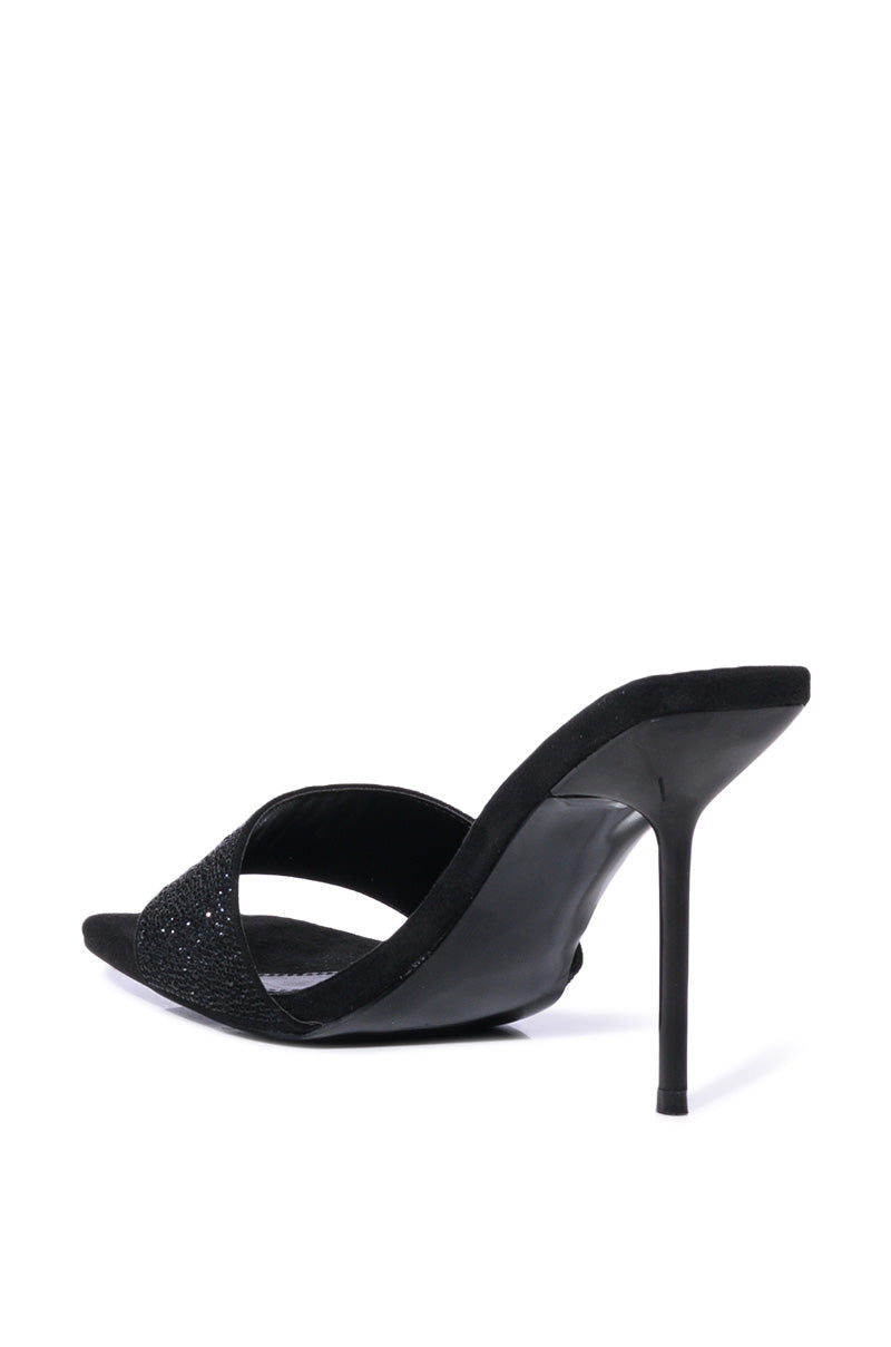 AZALEA WANG CAILY BLACK STILETTO MULE