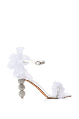 AZALEA WANG MAEMAE WHITE NOVELTY HEEL SANDAL