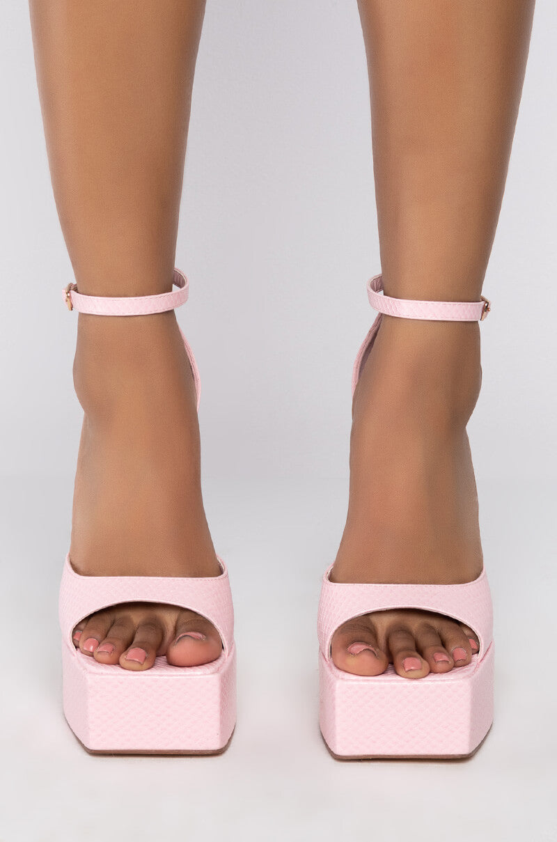 AZALEA WANG CATCH FLIGHTS NOT FEELINGS STILETTO SANDAL IN PINK