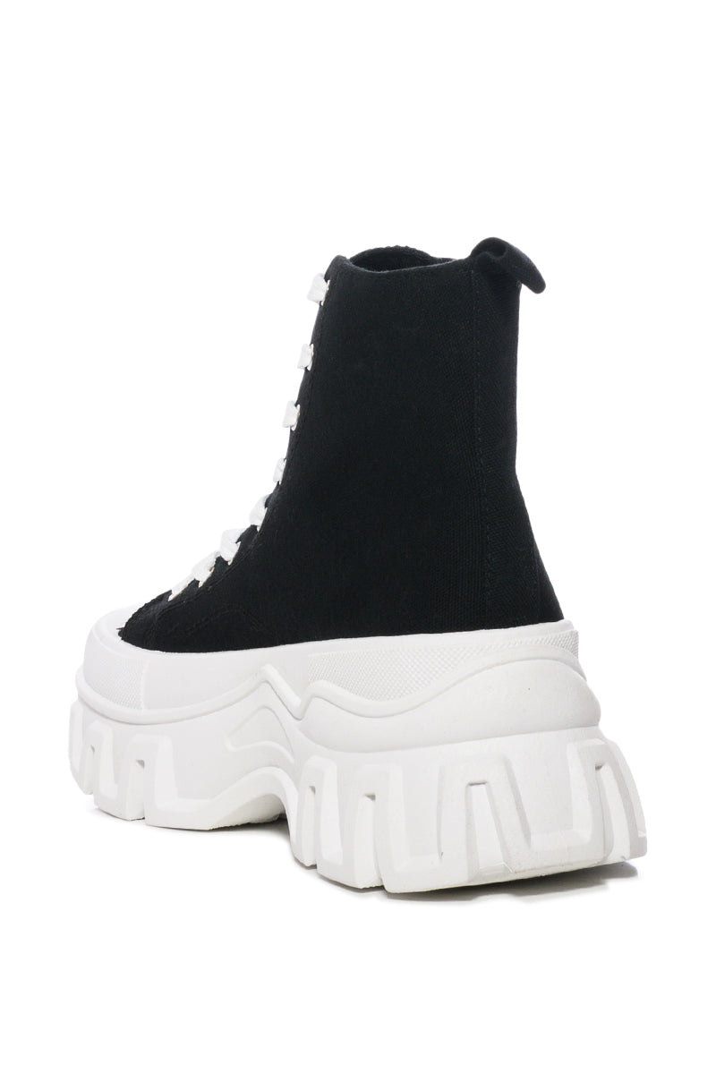 AZALEA WANG CHANEY HIGH TOP SNEAKER IN BLACK