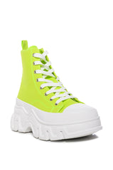 AZALEA WANG CHANEY HIGH TOP SNEAKER IN LIME