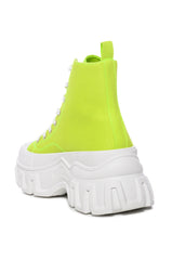 AZALEA WANG CHANEY HIGH TOP SNEAKER IN LIME