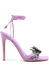 AZALEA WANG CHEER PURPLE BUTTERFLY EMBELLISHED SANDAL