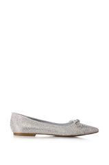 AZALEA WANG CITY LIGHTS RHINESTONE BALLET FLATS IN SILVER