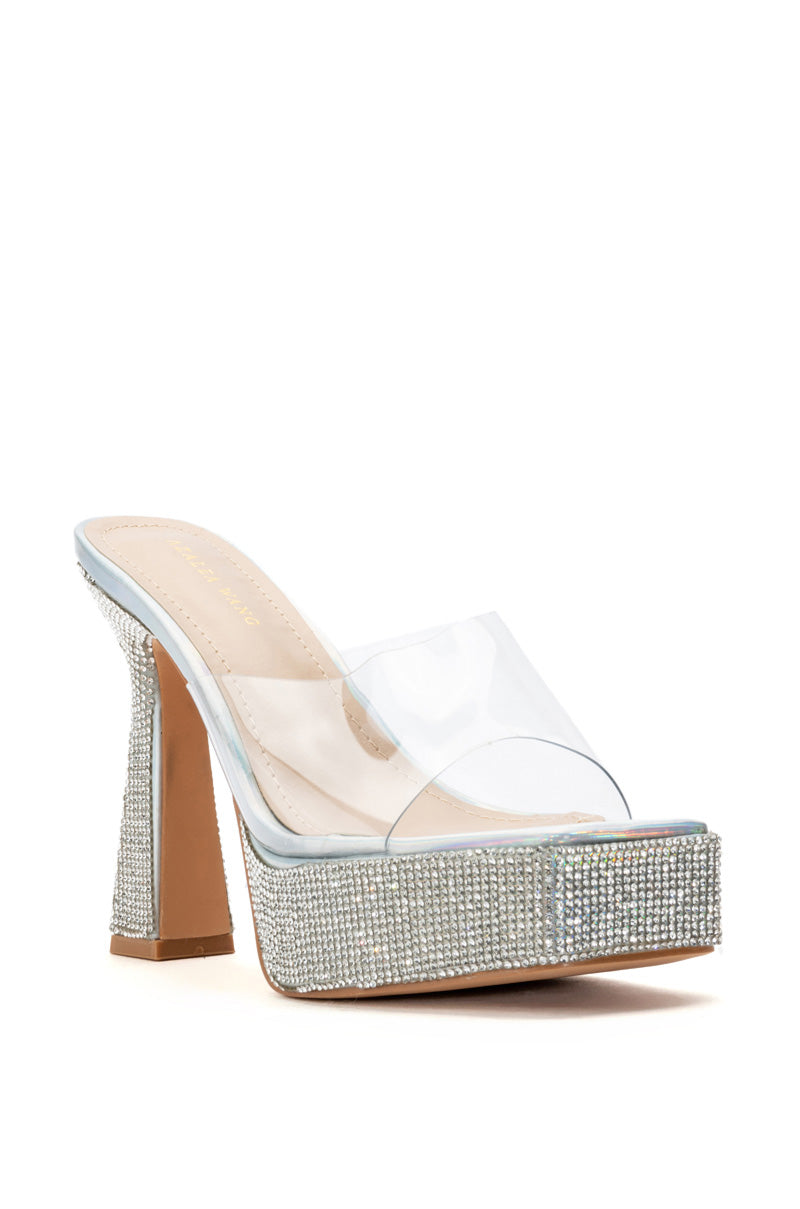 AZALEA WANG CLASSY OPHELIA SILVER SANDAL