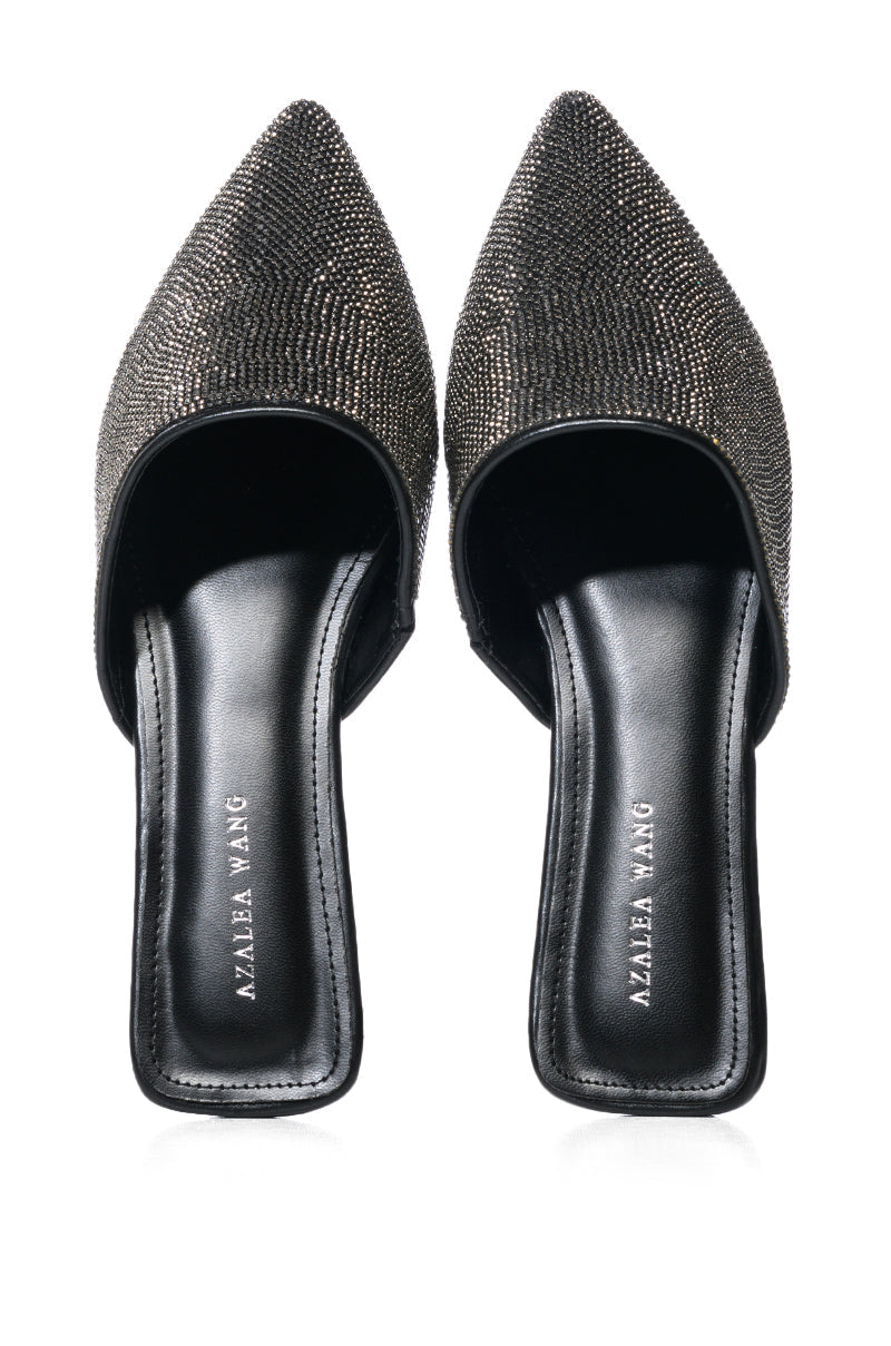 AZALEA WANG COLBY BLACK POINTED TOE FLAT