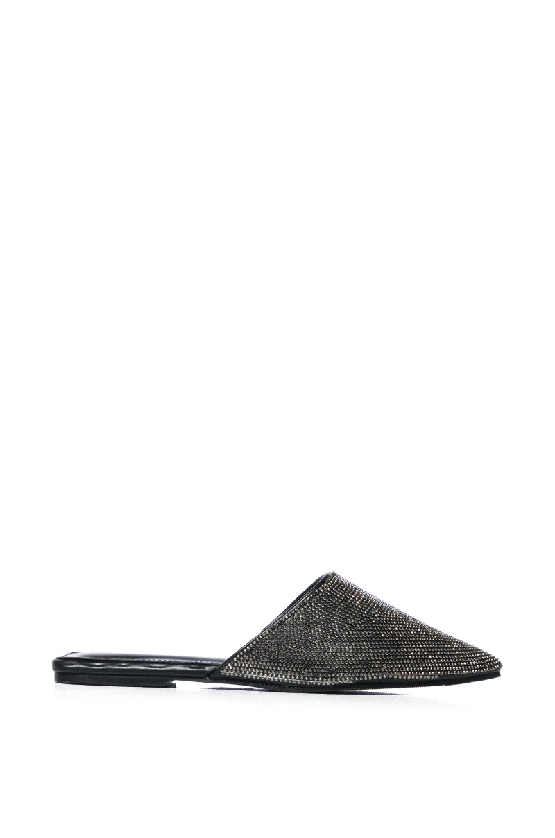 AZALEA WANG COLBY BLACK POINTED TOE FLAT