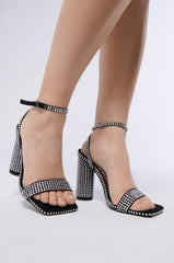 AZALEA WANG COLDEN BLACK EMBELLISHED SANDAL