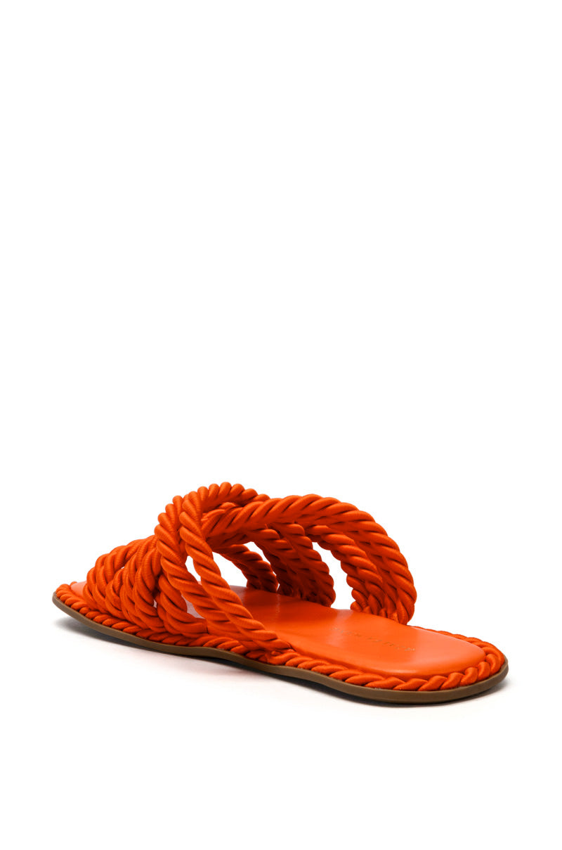 AZALEA WANG DELORES ROPE UPPER SANDAL IN ORANGE