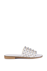 AZALEA WANG DOWE CAGED SANDAL IN WHITE