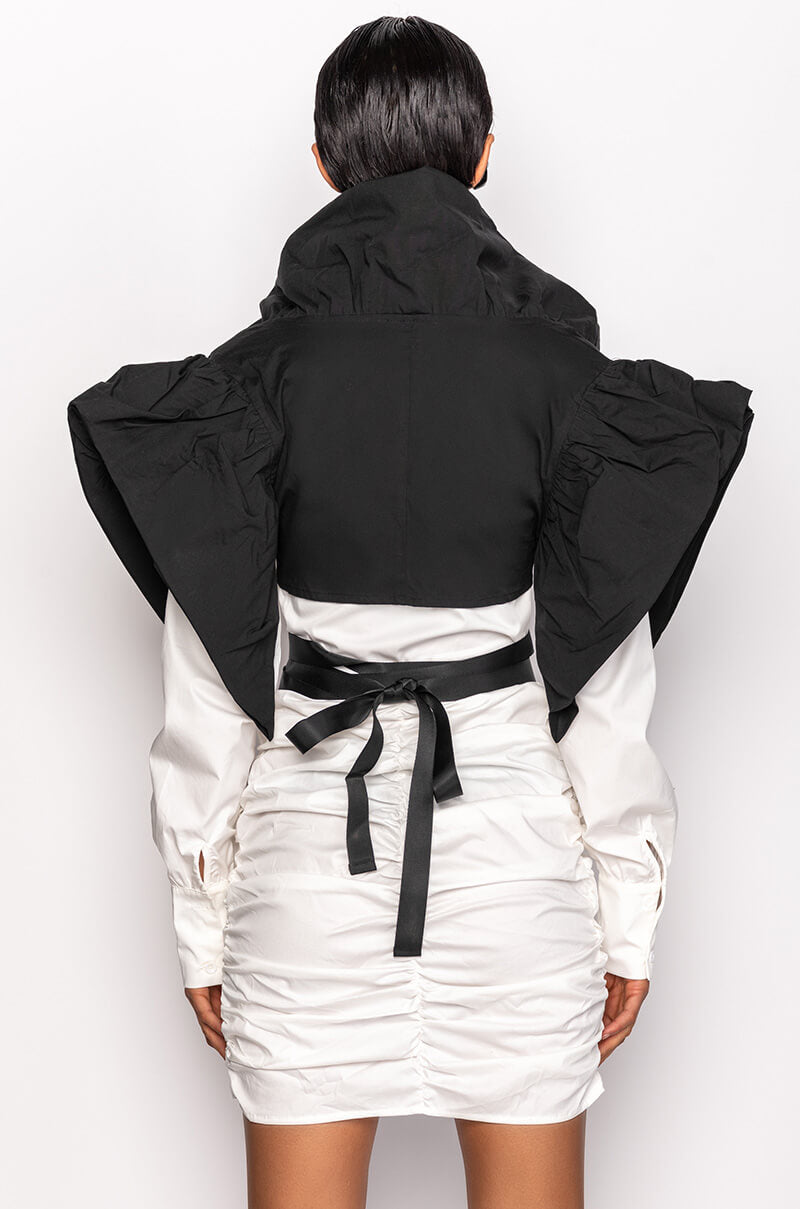 DION STATEMENT BOLERO SHRUG