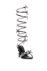 AZALEA WANG FLORIANA BUTTERFLY SANDAL IN BLACK