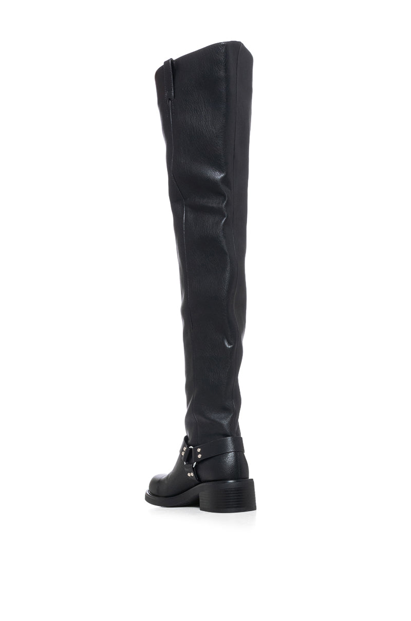 AZALEA WANG GLASTONBURY BLACK OVER THE KNEE BOOT