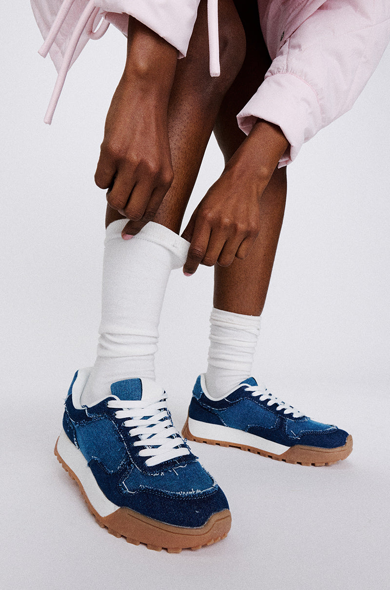 AZALEA WANG HAYNES DENIM SNEAKER