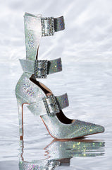 AZALEA WANG JENNA EMBELLISHED PUMP IN SILVER