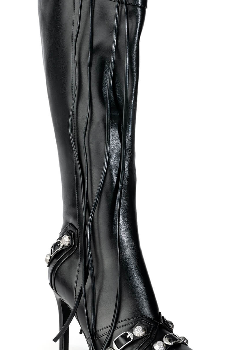 AZALEA WANG JUST FOR YOU STILETTO BOOT IN BLACK