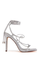 AZALEA WANG LAURA SILVER STILETTO SANDAL