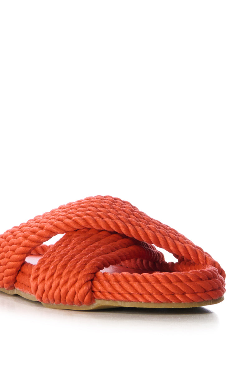 AZALEA WANG LEONIDAS ORANGE ROPE SANDAL