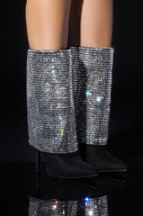 AZALEA WANG MILLONA EMBELLISHED BOOTIE IN SILVER