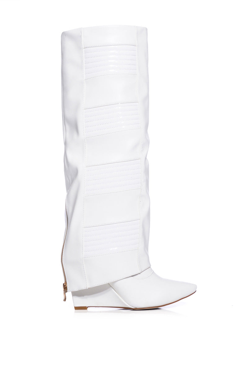AZALEA WANG LIKE RAIN IN THE SUN WEDGE BOOT IN WHITE