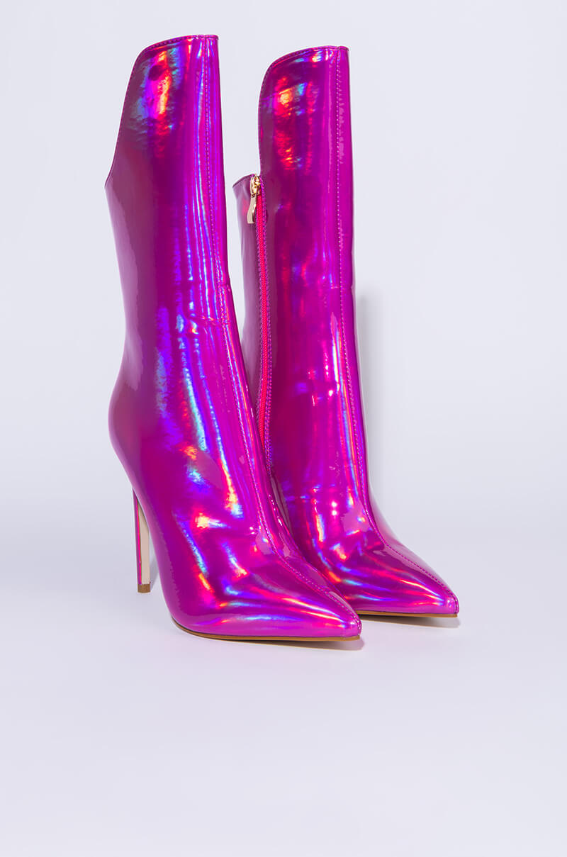 AZALEA WANG MAKE MY HEART SKIP A BEAT STILETTO BOOTIE IN PINK