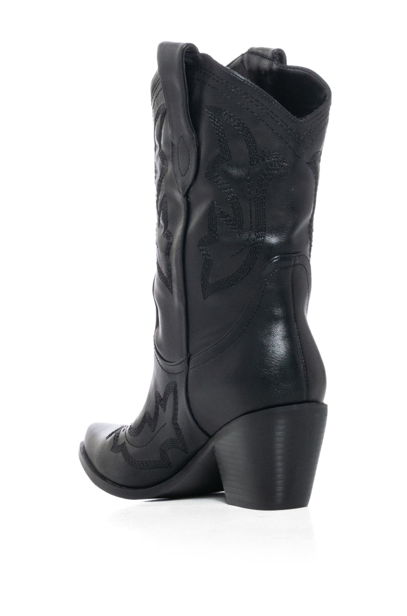 AZALEA WANG MAXFIELD EMBROIDERED WESTERN BOOTIE