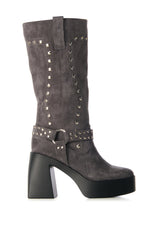 AZALEA WANG MUNA GRAY SUEDE BOOT