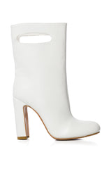 AZALEA WANG NAYELI WHITE HANDLE BOOTIE