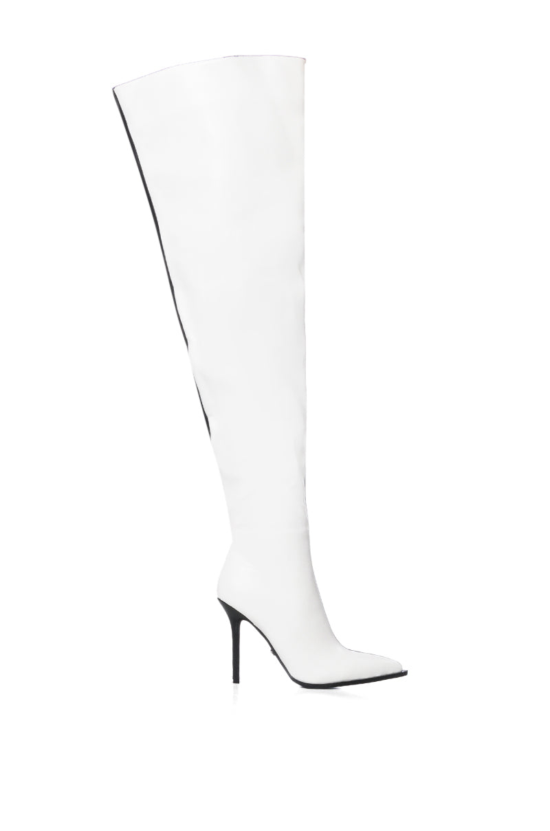 AZALEA WANG NEAPOLITAN BLACK AND WHITE TWO TONED BOOT