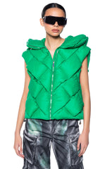 AZALEA WANG PADDINGTON WEAVE PUFFER VEST