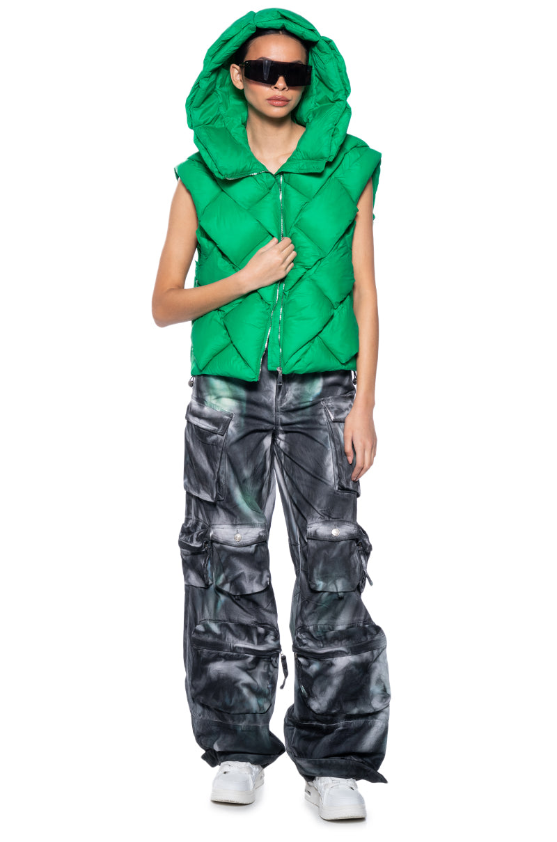 AZALEA WANG PADDINGTON WEAVE PUFFER VEST