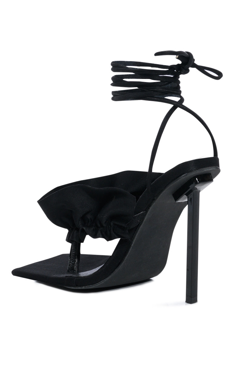 AZALEA WANG BLACK STILETTO SANDAL