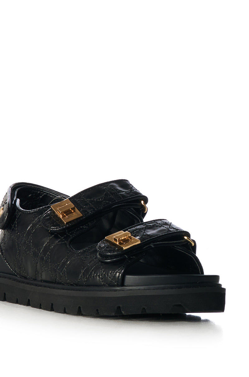 AZALEA WANG SANDIE BLACK SANDAL