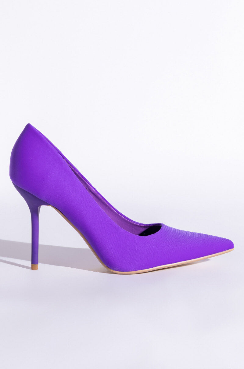 AZALEA WANG BRYNN STILETTO PUMP IN PURPLE