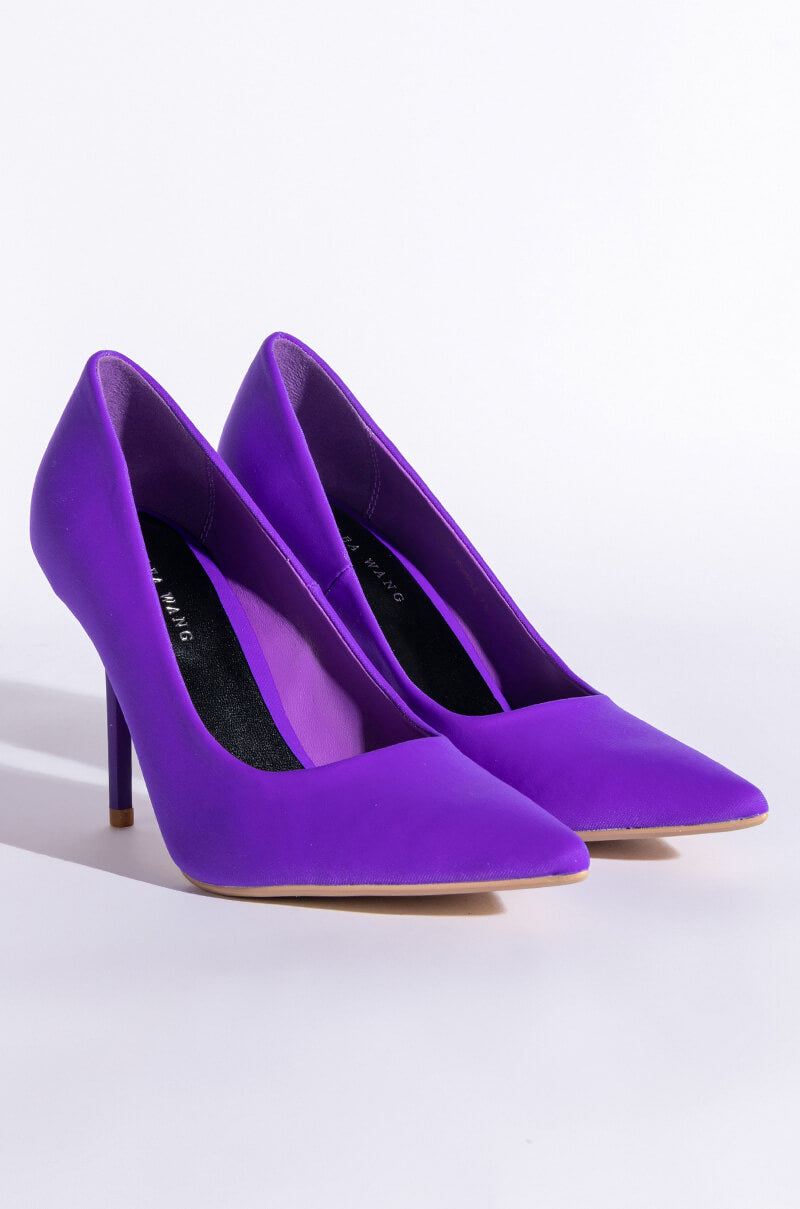 AZALEA WANG BRYNN STILETTO PUMP IN PURPLE
