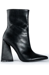 AZALEA WANG ATICA CHUNKY PU BOOTIE IN BLACK