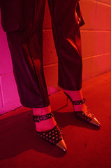 AZALEA WANG SMYTH BLACK STUDDED PUMP